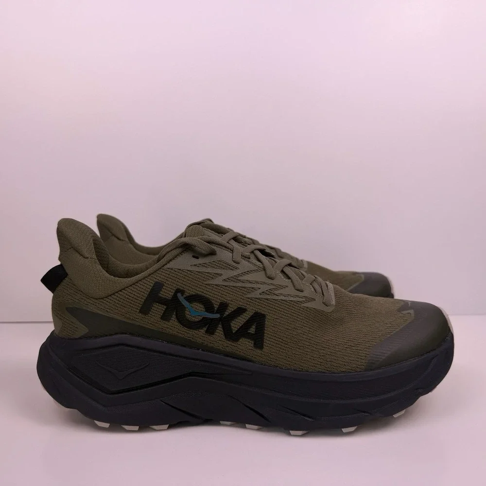 Hoka One One Challenger 8 Trail Running Shoe Men's Size 10D Olive Green Sample